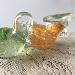💖 Artisan Handblown Glass Turtle & Duck